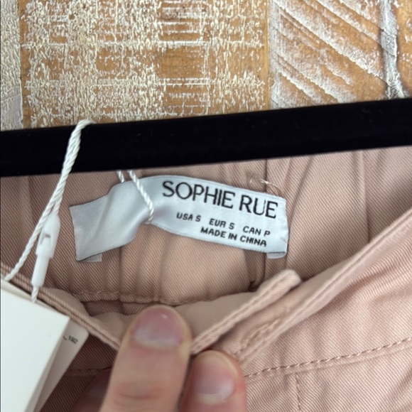 NWT Sophie Rue Women's Pink Wide-Leg Chino Pants - Picture 6 of 9